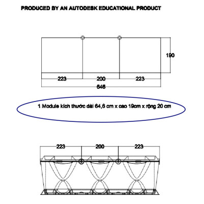 CHẬU MODULE TRỒNG RAU BAN CÔNG NHẬP KHẨU BỒ ĐÀO NHA (1 BỘ gồm 1 Module + Nắp đậy + 6 nút khóa)