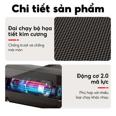 BG Máy Chạy Bộ Điện Gia Đình Nhỏ Gọn TM-210 Có Màn Hình Điện Tử (Có Điều Khiển Remote Từ Xa)