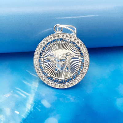 Mặt Dây Chuyền Nam Bạc Hình Logo Versace Loại To Nhãn Hiệu Ý Bạc Hiểu Minh MDN019XL