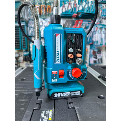 MÁY MÀI KHUÔN DÙNG PIN 20V (1 pin 2.0Ah + sạc) TOTAL TMGLI20011 - HÀNG CHÍNH HÃNG