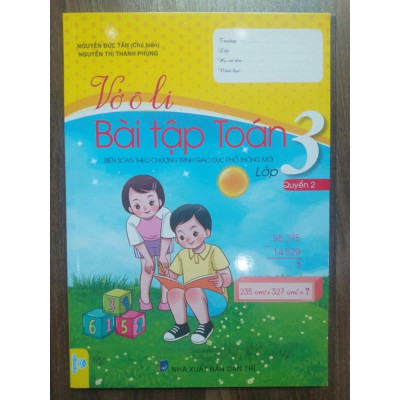 Sách - Combo Vở ô li bài tập toán lớp 3 - ( Quyển 1 + 2 )