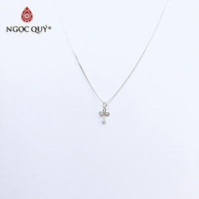 Dây chuyền bạc mặt thánh giá - Ngọc Quý Gemstones