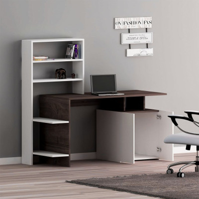 Bàn làm việc kèm tủ tại nhà bằng gỗ SMLIFE Dowell