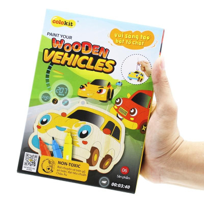 Bộ Tranh Gỗ Tô Màu DIY Paint Your Wooden Vehicles - Colorkit KIT-C032