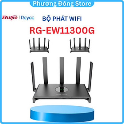 Bộ phát WiFi Ruijie RG-EW1300G Chuẩn AC tốc độ 1300Mbps hỗ trợ lên đến 64 thiết bị - Hàng chính hãng