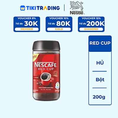Cà phê hòa tan kết hợp rang xay NESCAFÉ RED CUP 200g