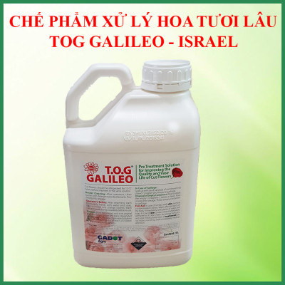 Dung Dịch Xử Lý Hoa TOG Galileo của ISRAEL (Chai 1 Lít) dùng bảo quản hoa cắt cành tươi lâu tại Nhà Vườn Trồng Hoa, Vựa Hoa và Chợ Sỉ Hoa. Tỷ lệ dung dịch 0.1% tức chai 1 Lít TOG pha được 1.000 Lít dung dịch xử lý hoa