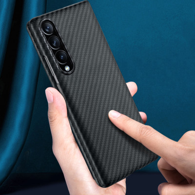 Ốp lưng dành cho Samsung Galaxy Z Fold 3 hiệu X Level vân sợi carbon chống sốc chống vân tay chống bẩn - Hàng nhập khẩu