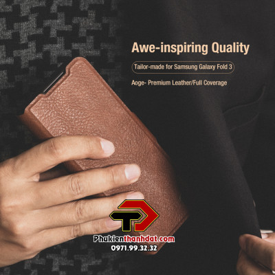 Bao da cho Samsung Galaxy Z Fold4 chính hãng Nillkin Aoge Leather Cover - Hàng chính hãng
