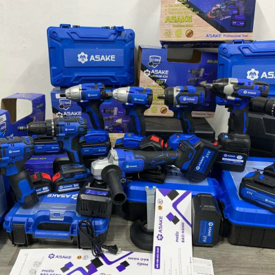 Máy Mài Pin ASAKE 21V Pin Khủng 15 Cell, Động Cơ Không Chổi Than, 100% Dây Đồng - Bảo Hành 12 Tháng