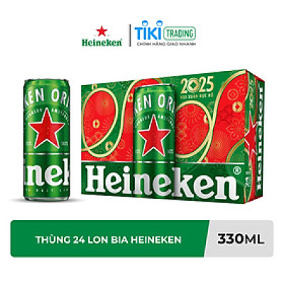 Thùng 24 lon bia Heineken (330ml / Lon)