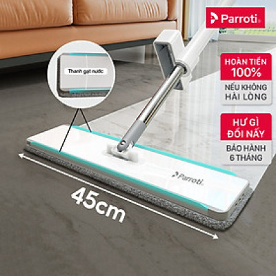 Cây Lau Nhà Tự Vắt, Bàn Lau Xoay 360 Độ, Có Tích Hợp Gạt Nước, Cây Lau Trợ Lực Parroti Magic - MG03