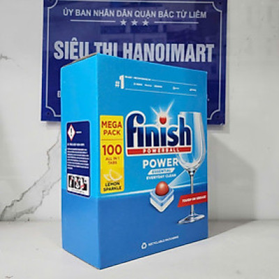 Túi 94 viên rửa bát Finish All In 1 Max Dishwasher Tablets Lemon - hương chanh hanoimart