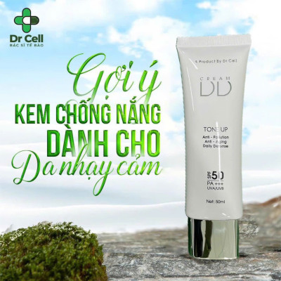 Kem Chống Nắng DD Cream DR CELL 50ml chống nắng bảo vệ da, dưỡng ẩm, nâng tone che khuyết điểm - Hàng Chính Hãng
