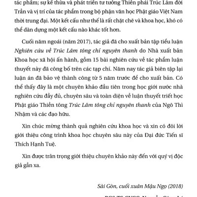 Trúc Lâm Tông Chỉ Nguyên Thanh Trong Văn Học Phật Giáo Việt Nam