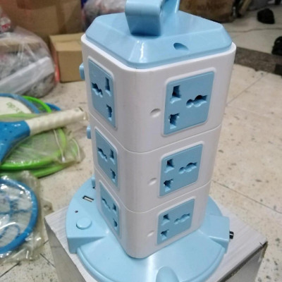 Ổ điện đa năng 3 tầng, có 12 lỗ cắm và 3 cổng usb, có công tắc bật tắt mỗi tầng, thích hợp mọi loại phích cắm khác nhau - Hàng chính hãng