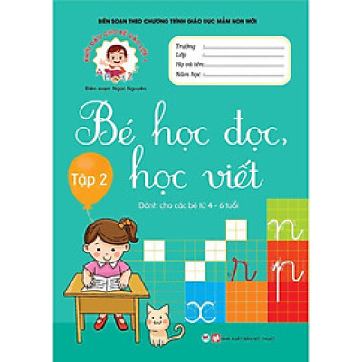 Sách - Khởi Đầu Cho Bé Vào Lớp 1 - Bé Học Đọc Học Viết - Tập 2 - Tân Việt Books