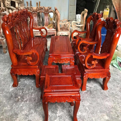 Bộ Bàn Ghế Minh Quốc Đào Gỗ Xà Cừ