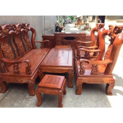 Bộ ghế quốc đào sà cừ tay 10