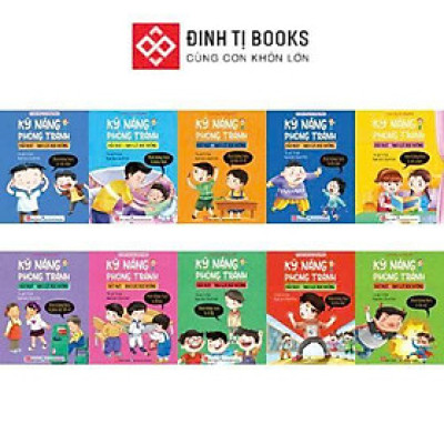 Sách - Kỹ Năng Phòng Tránh Bắt Nạt Và Bạo Lực Học Đường - Cho Trẻ 4 - 12 Tuổi - Combo 10 Cuốn - Đinh Tị Books