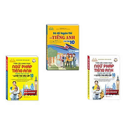 Sách - Bộ Đề Luyện Thi Môn Tiếng Anh Vào Lớp 10 + Thần Tốc Chinh Phục Ngữ Pháp Tiếng Anh Trung Học Lớp 10 - Combo 2 Tập - Minh Thắng