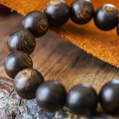 Vòng Tay Trầm Sánh Hạt Tròn Cao Cấp Size:14mm