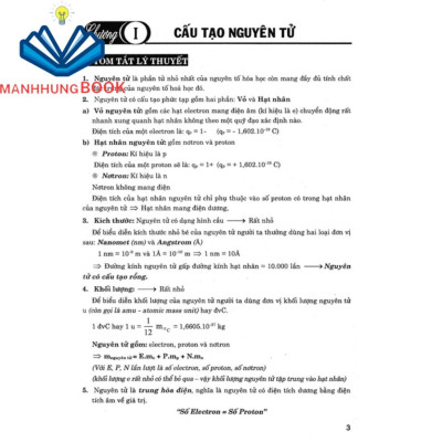 SÁCH - trọng tâm kiến thức hóa học 10 (biên soạn theo chương trình gdpt mới)