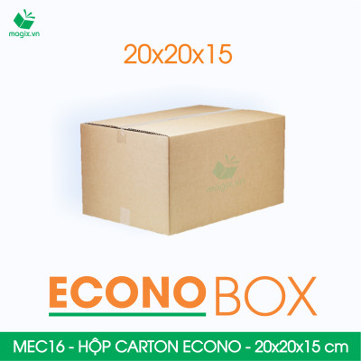 MEC16 - 20x20x15 cm - Combo 100 thùng hộp carton trơn siêu tiết kiệm ECONO