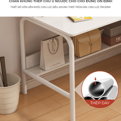 Bàn làm việc IGA kèm kệ sách decor phong cách minimalísm - GM162