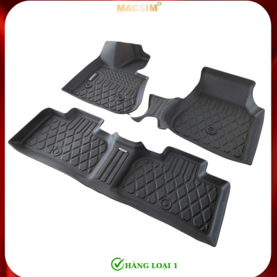 Thảm lót sàn xe ô tô Vinfast VF6 (sd) Nhãn hiệu Macsim chất liệu nhựa TPE cao cấp màu đen