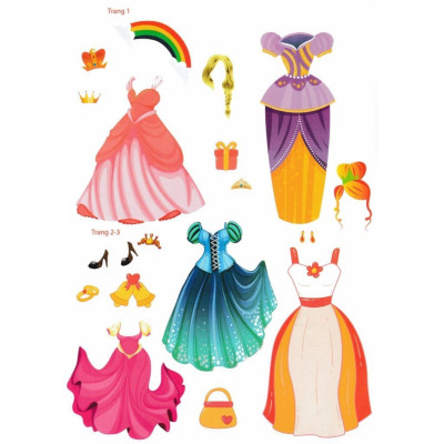 Sách - Bóc Dán Decal Thông Minh Sticker - Công Chúa