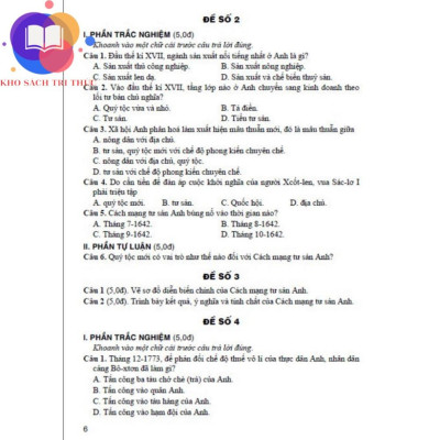Sách - đề kiểm tra đánh giá lịch sử 8 (bám sát sgk kết nối tri thức với cuộc sống)