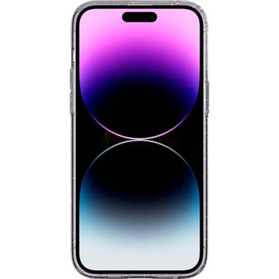 Ốp lưng chống sốc hỗ trợ sạc không dây Spigen Liquid Crystal Glitter iP 14/14 Plus/14 Pro/14 Pro Max - Hàng chính hãng