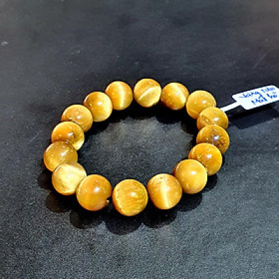 Vòng Tay Đá Mắt Hổ Vàng Tươi Thiên Nhiên Size 10li – VTMH0003