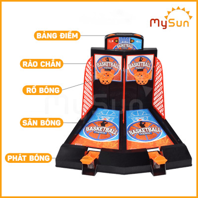 Bộ đồ chơi bóng rổ mini cho bé trai bộ trò chơi 2 người đối kháng trẻ em MySun