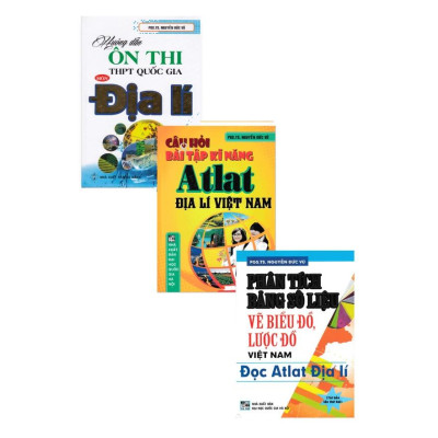 Sách - Combo Hướng Dẫn Ôn Thi Môn Địa Lí + Câu Hỏi Và Bài Tập Atlat Địa Lí Việt Nam + Đọc Atlat Địa Lí (Bộ 3 Cuốn)