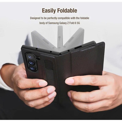 Bao Da dành cho Samsung Galaxy Z Fold 7 / Z Fold 6 hiệu Nillkin Aoge Leather Cao Cấp - Hàng nhập khẩu