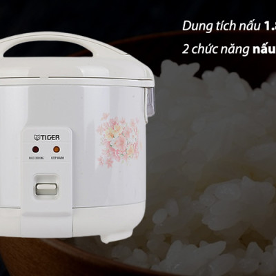 Nồi Cơm Điện Nắp Gài Tiger JNP-1800 - 1.8L (Trắng) - Hàng Chính Hãng