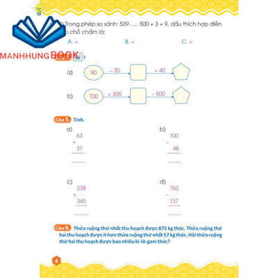 Sách - 45 Đề Ôn Luyện và Kiểm Tra Toán 3 tập 1 - Biên soạn theo chương trình giáo dục phổ thông mới.