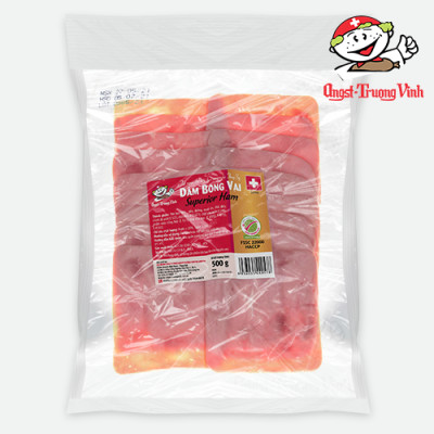 Dăm bông vai cắt lát/Superior square ham (Sliced)500GR/PE