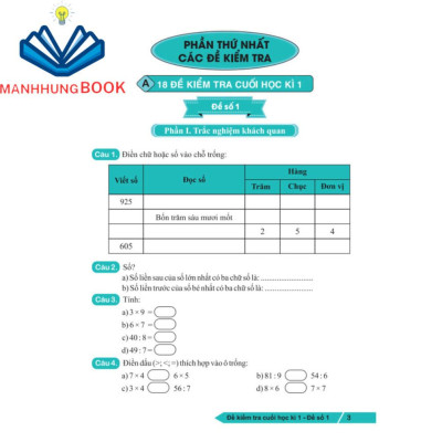 Sách - 36 Đề Ôn Luyện Toán 3 - Biên soạn theo chương trình GDPT mới.