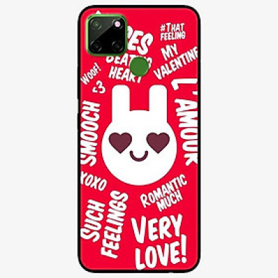 Ốp lưng dành cho Realme C12 mẫu Thỏ LOVE Đỏ