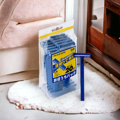 Dao Cạo Râu 02 Lưỡi Kép Kai Razors 09167-BB2-20P (Set 20 Cây)