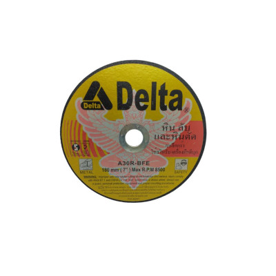(1 Viên) Đá Cắt Kim Loại Delta 180x2x22mm Thiết Kế Lưỡi Đá Sắc Nét và Chống Mài Mòn | TOPWIN Official Store