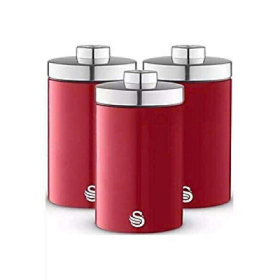 Set 3 hộp đựng cafe, trà và đường Swan Hàng chính hãng