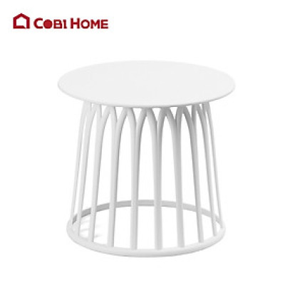 Bàn nhựa đúc cafe liền khối hình tròn, 2 màu trắng, đen ,  Sản phẩm chính hãng Cobi Home.