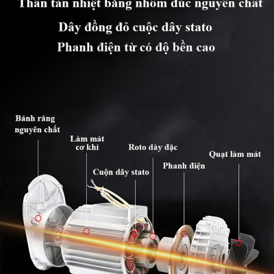 Bộ Tời Điện Kèm Rùa ABG PA200 (100/200kg) 12 Mét - Giúp Máy Tời Treo Nâng Hạ Vật Nặng Dễ Dàng Trong Nhà Xưởng Công Nghiệp Và Đời Sống, Nâng Kéo Linh Hoạt, Hiệu Quả Cao - Hàng Chính Hãng