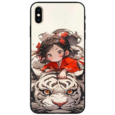 Ốp lưng cho IPhone X - Xs - Xs Max - Xr - 11 - 11 Pro Max - Cô Bé Và Hổ Trắng - Hàng Chính Hãng