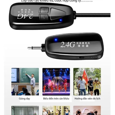 Micro trợ giảng không dây Zansong kết nối 2.4ghz V38 ( Hàng Chính Hãng )