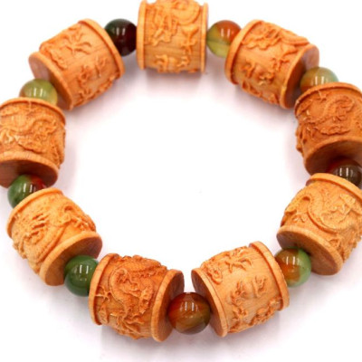 Chuỗi tay trụ rồng gỗ hoàng đàn TRVCT10